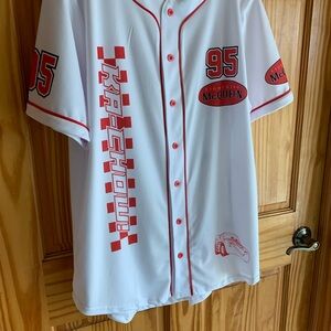 White and Red Machowicz Lightning McQueen Jersey